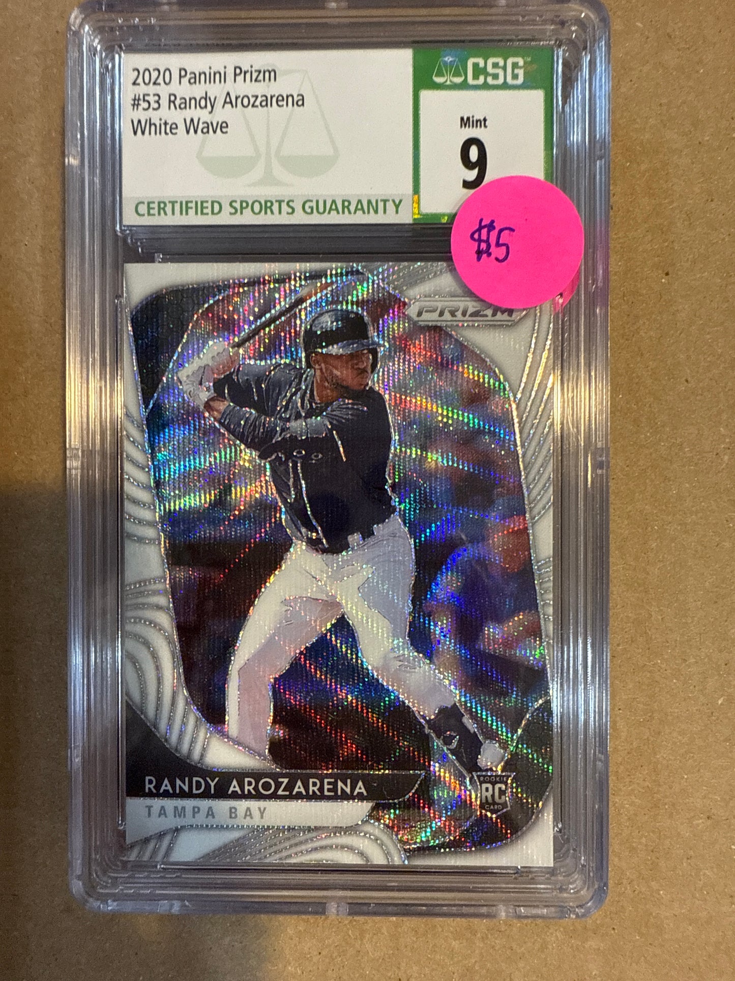 2020 Panini Prizm #53 Randy Arozarena White Wave CSG 9