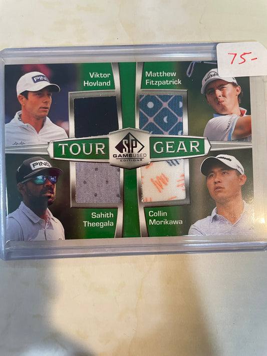 2024 UD Tour Gear Quad Patch Hovland/ Fitzpatrick/ Theegala/ Morikawa