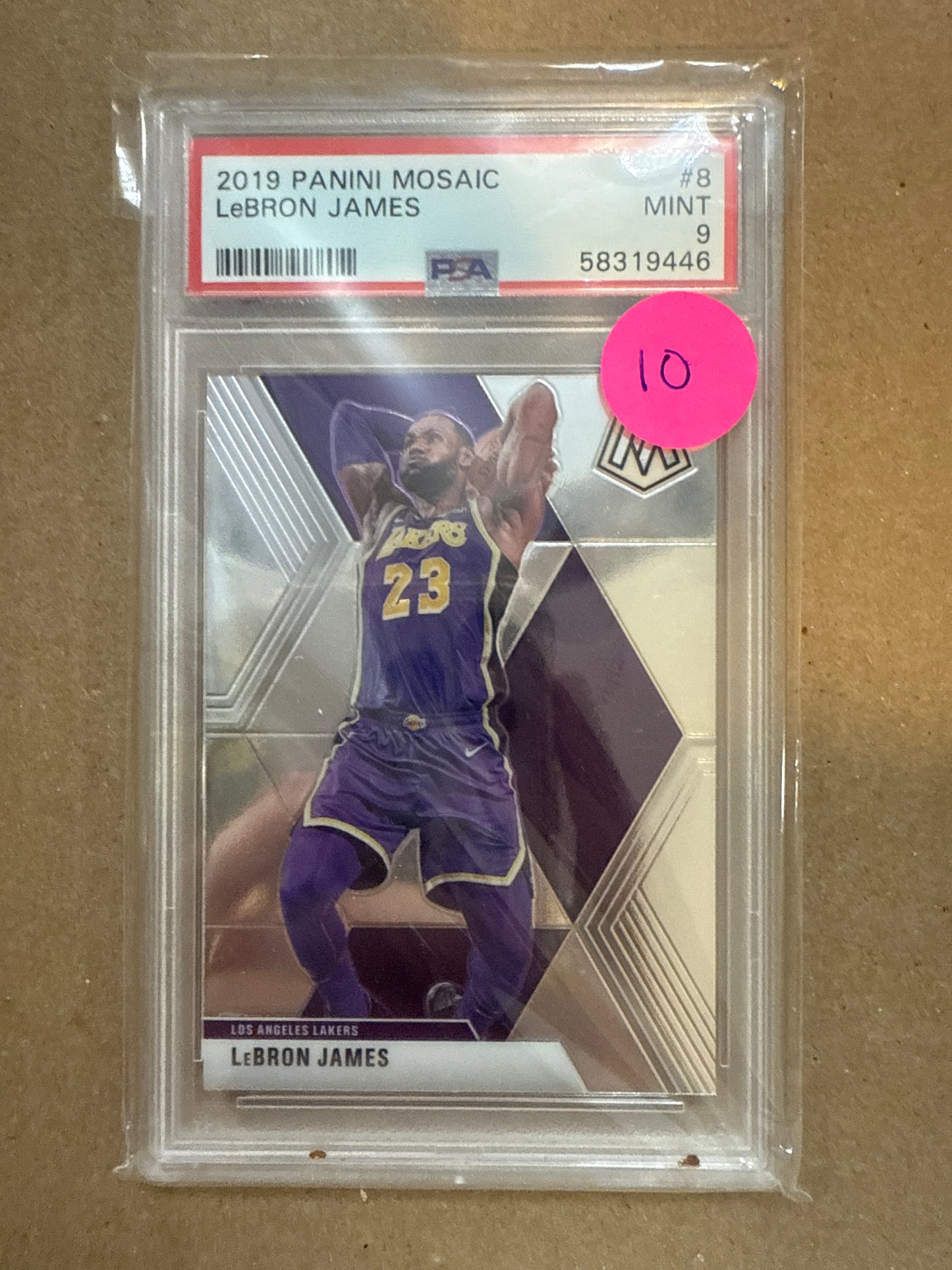 2019 Panini Mosaic LeBron James PSA 9