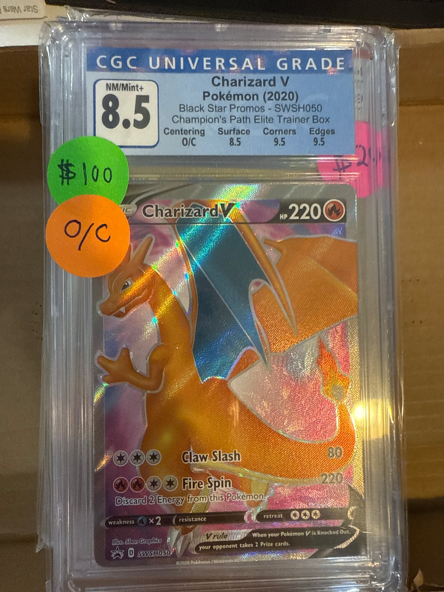 Charizard V 2020 SWSH050 O/C CGC 8.5