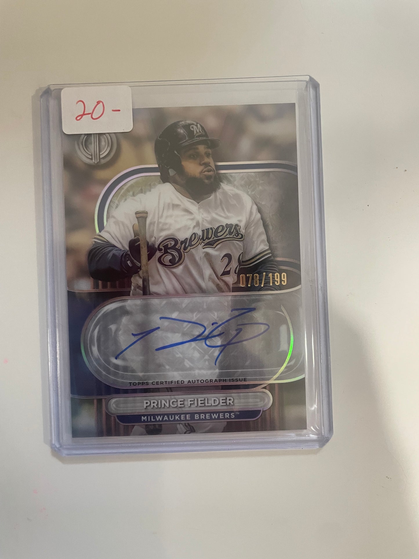 2024 Topps Tribute Auto Prince Fielder /199