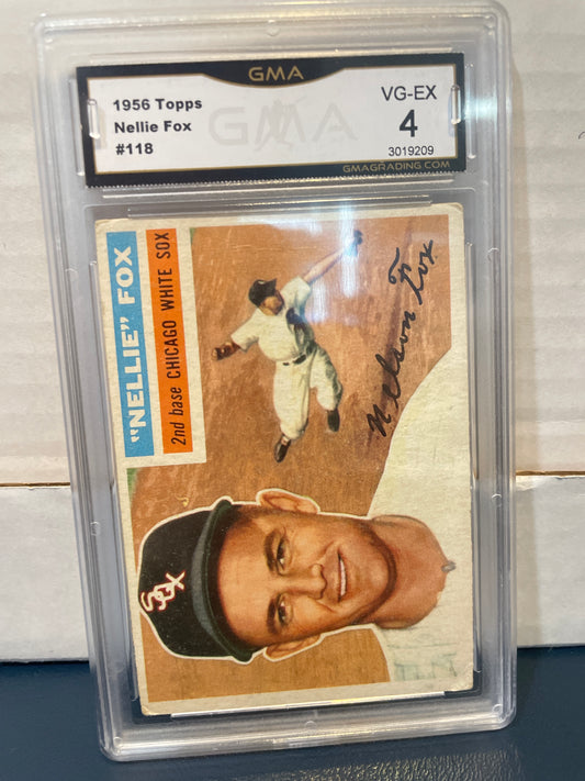 1956 Topps Nellie Fox #118 GMA 4