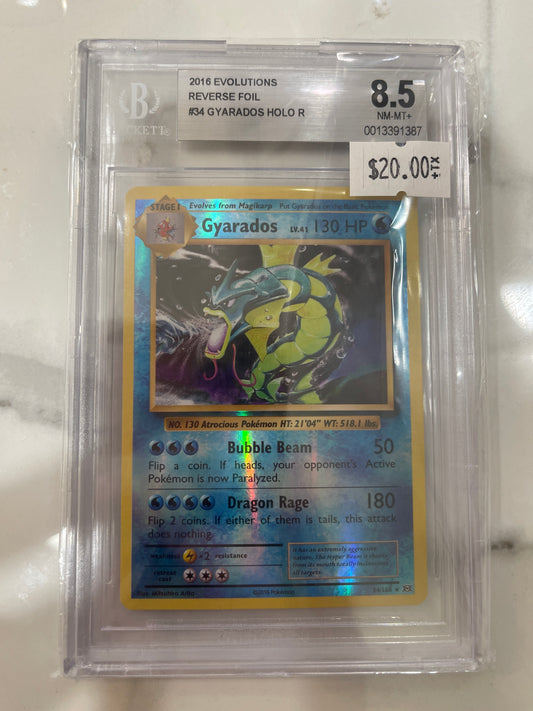 2016 Pokémon Evolutions Gyarados 8.5 NM-MT+