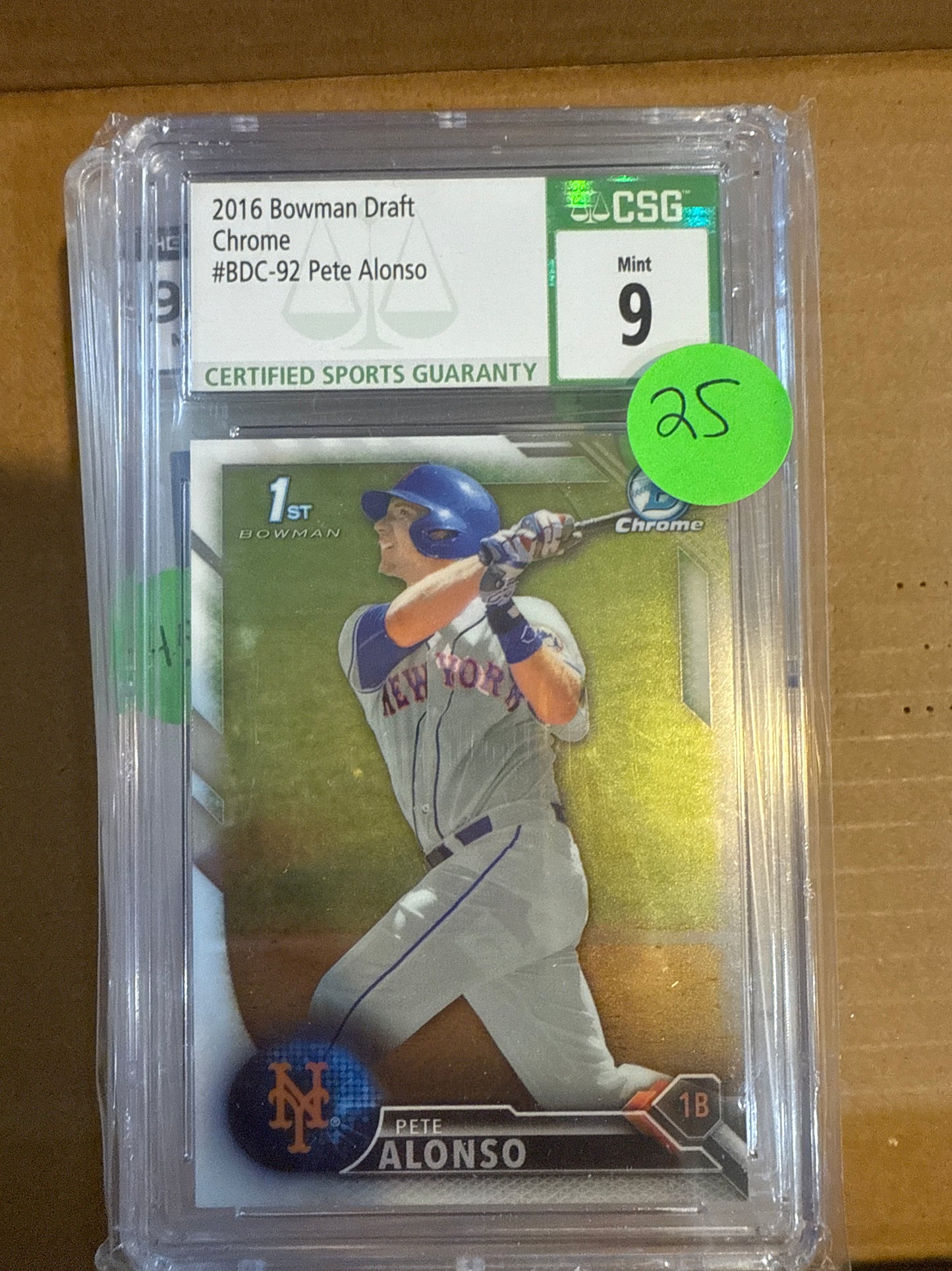 2016 Bowman Draft Chrome #BDC-92 Pete Alonso CSG 9