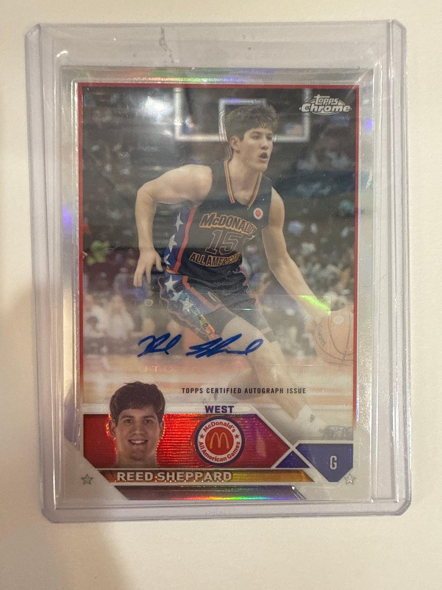 Reed Sheppard McDonald’s Auto Topps Chrome