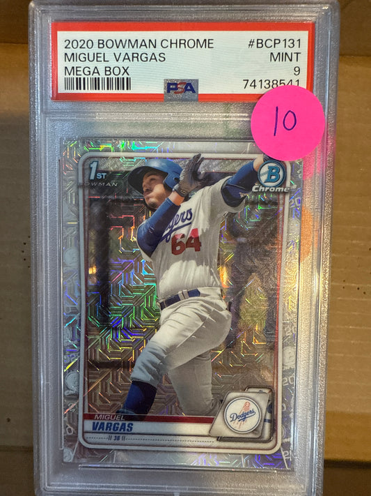 2020 Bowman Chrome Miguel Vargas Mega Box PSA 9