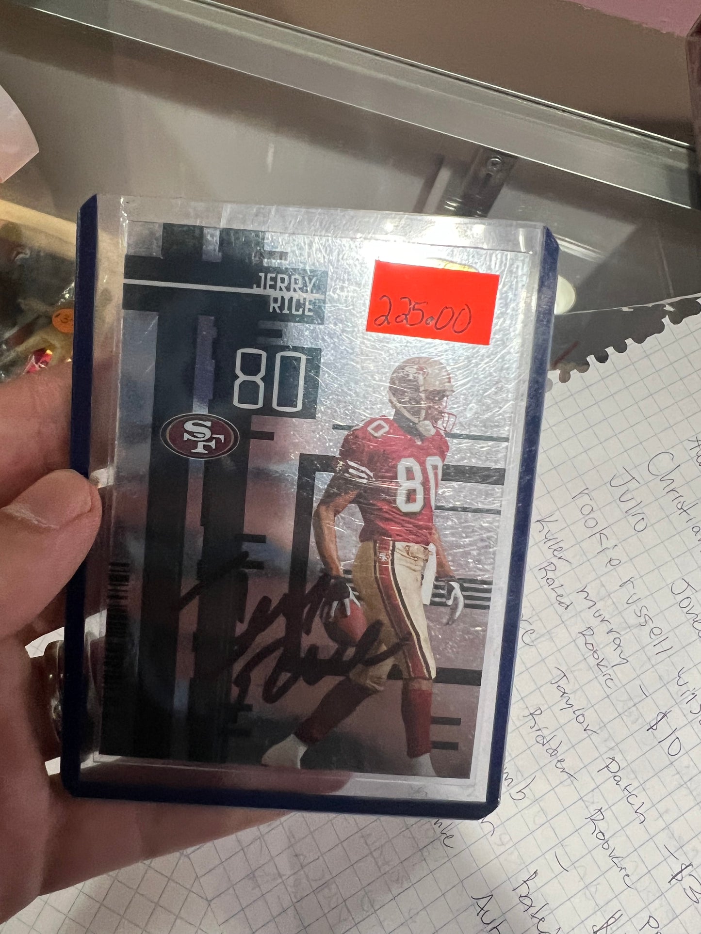 Jerry Rice Signed Card with COA