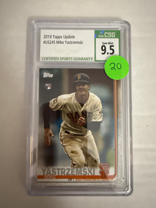 2019 Topps Update Mike Yastrzemski CSG 9.5