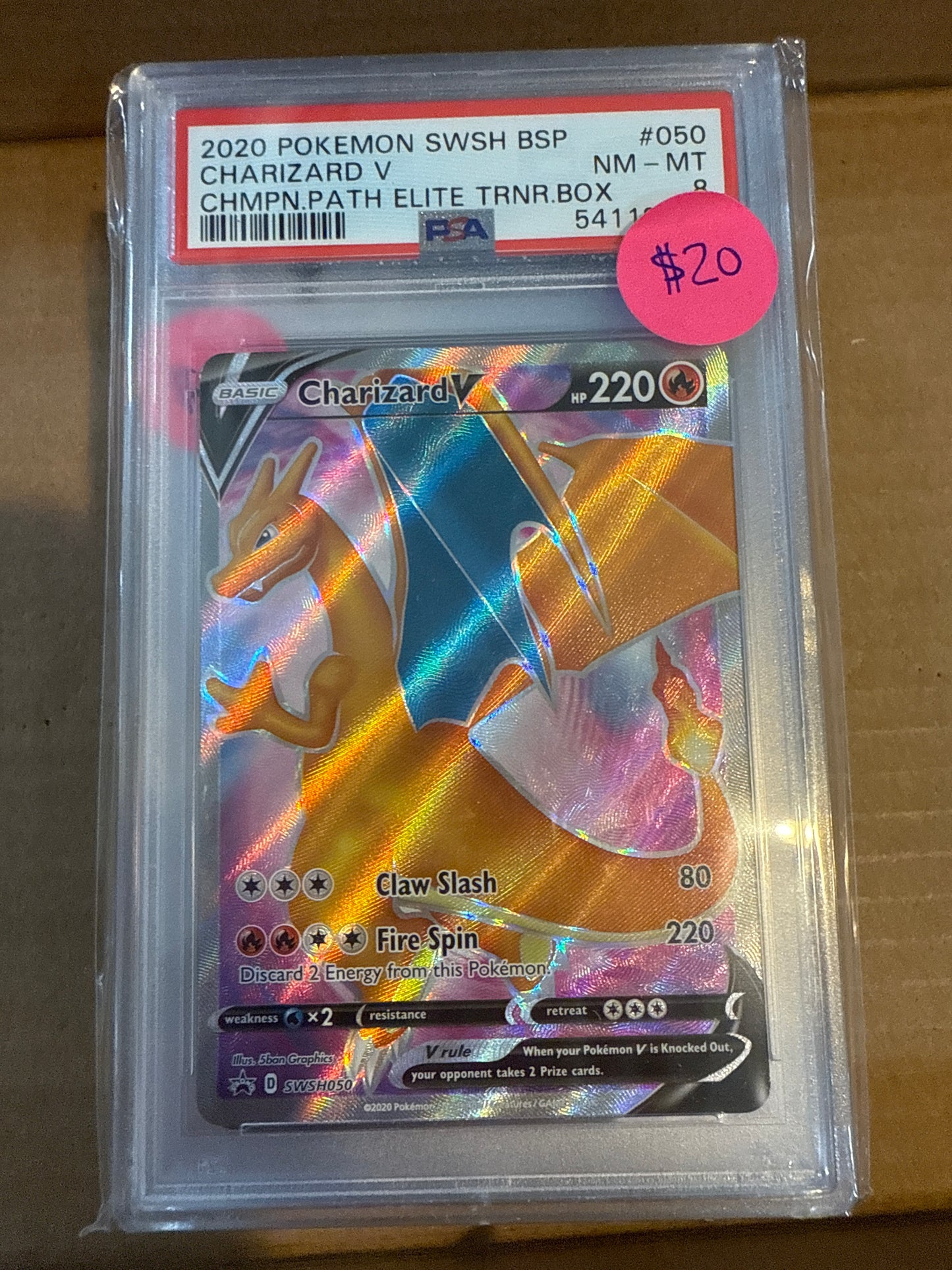 2020 POKÉMON SWSH BSP CHARIZARD V PSA 8