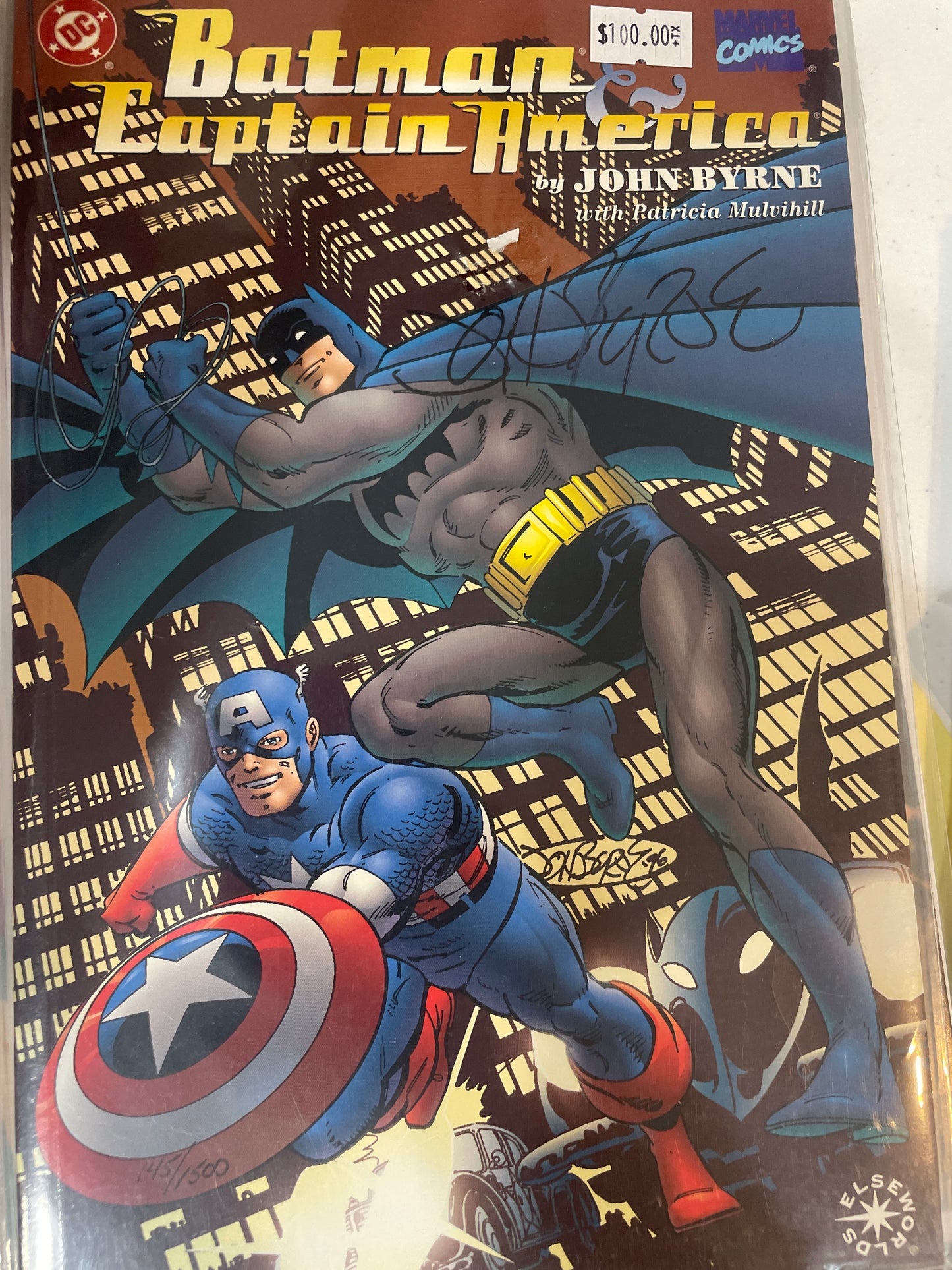 Batman & Captain America (Autographed by John Byrne)