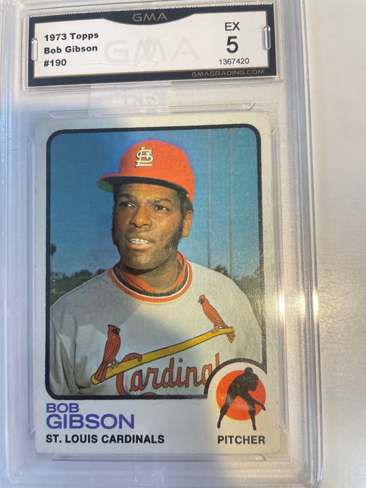 1973 Topps Bob Gibson #190 GMA 5