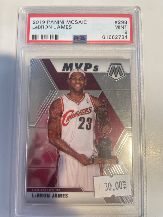 2019 Panini Mosaic LeBron James PSA 9