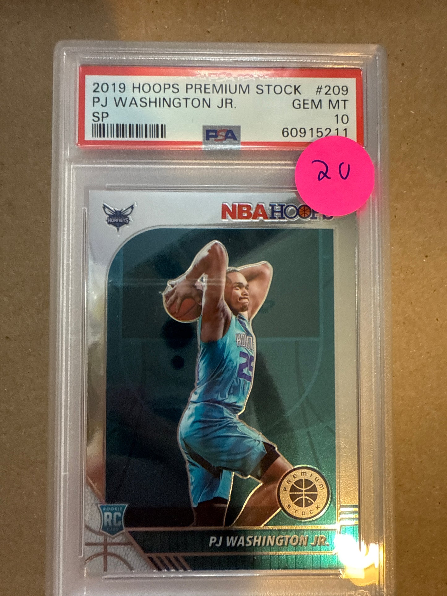 2019 Hoops Premium Stock PJ Washington Jr. PSA 10