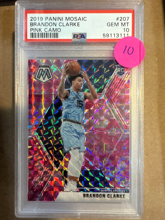 2019 Panini Mosaic Brandon Clarke PSA 10