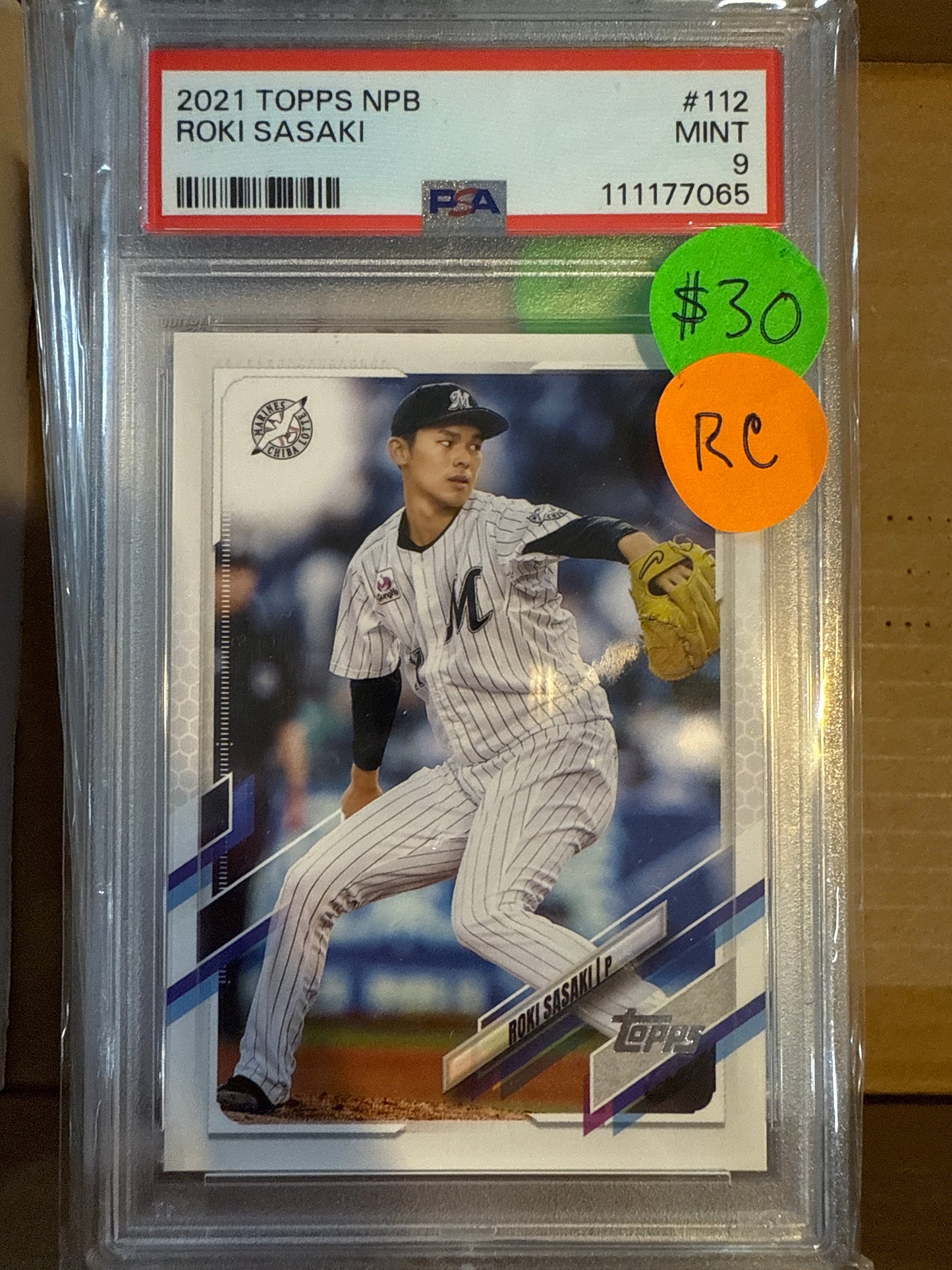 2021 Topps NPB Roki Sasaki PGA 9