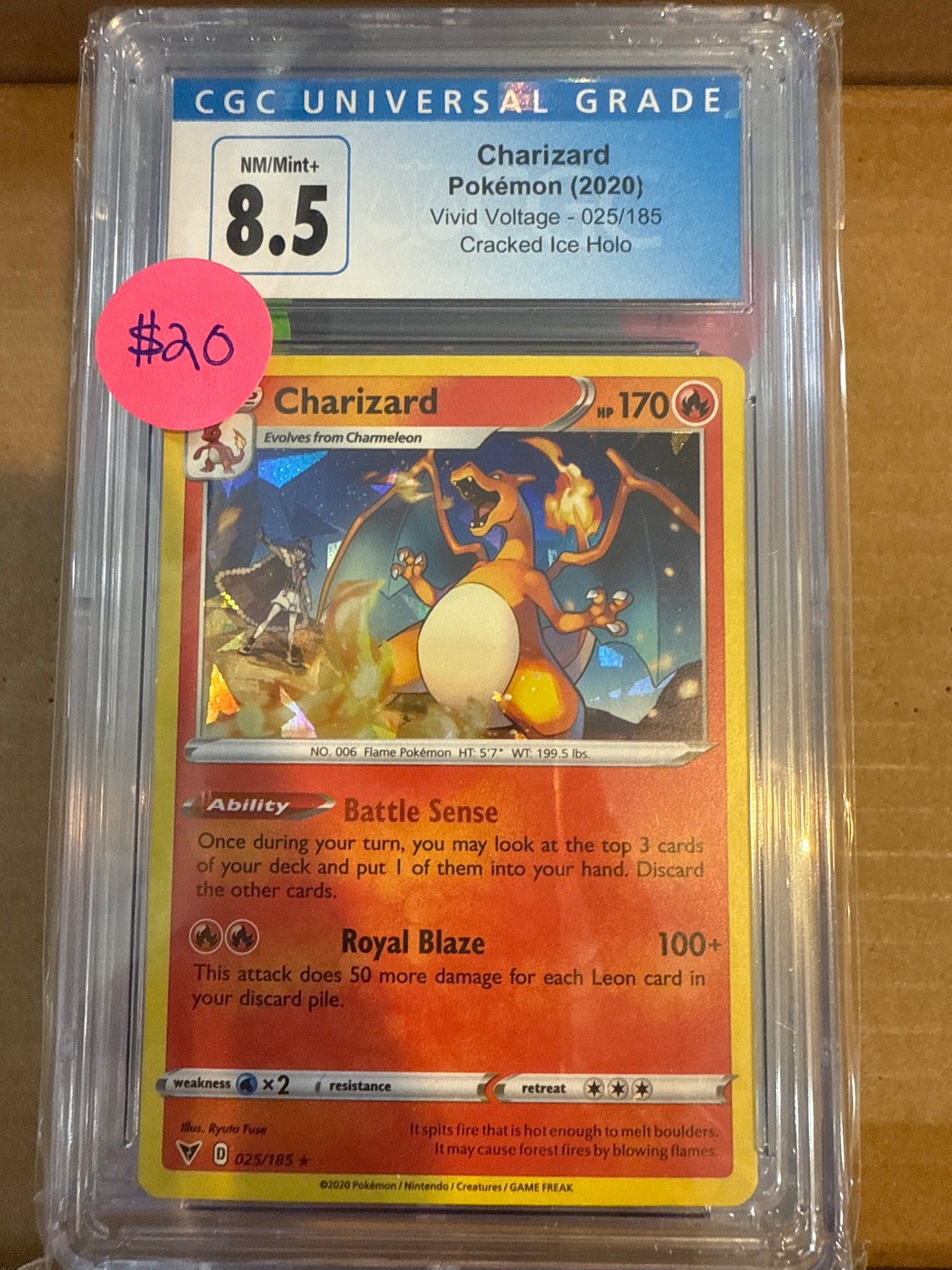 Charizard 2020 025/185 CGC 8.5