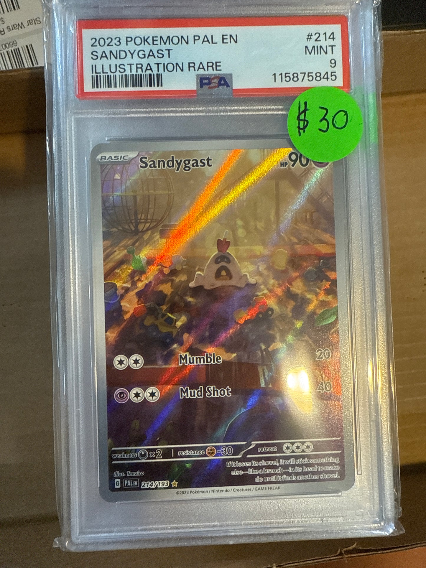 2023 POKÉMON PAL EN SANDYGAST ILLUSTRATION RARE PSA 9