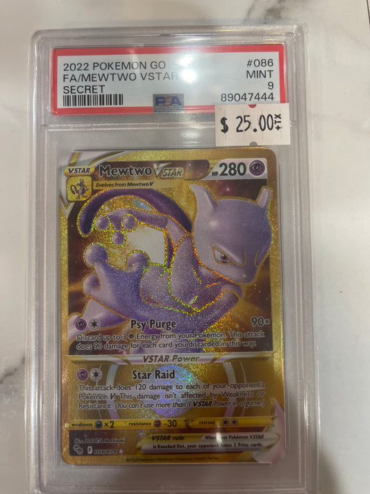 2022 Pokémon GO MewTWO VSTAR PSA 9 Mint