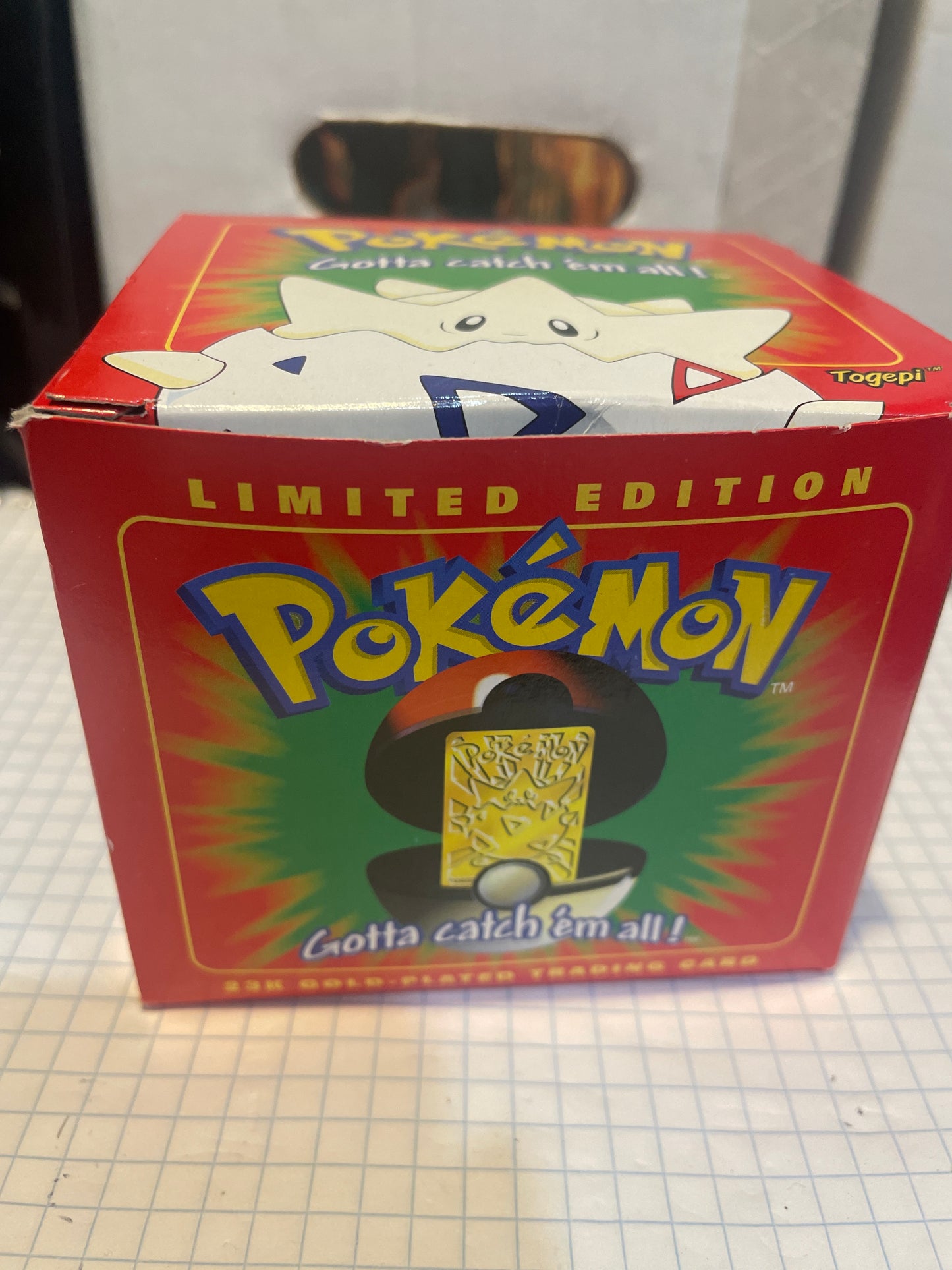 Togepi Pokemon 23k Burger King with Ball and Box