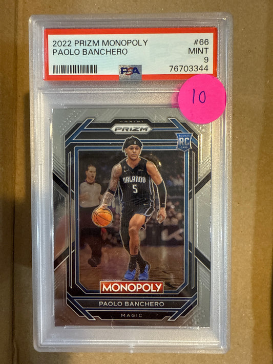2022 Prizm Monopoly Paolo Banchero PSA 9