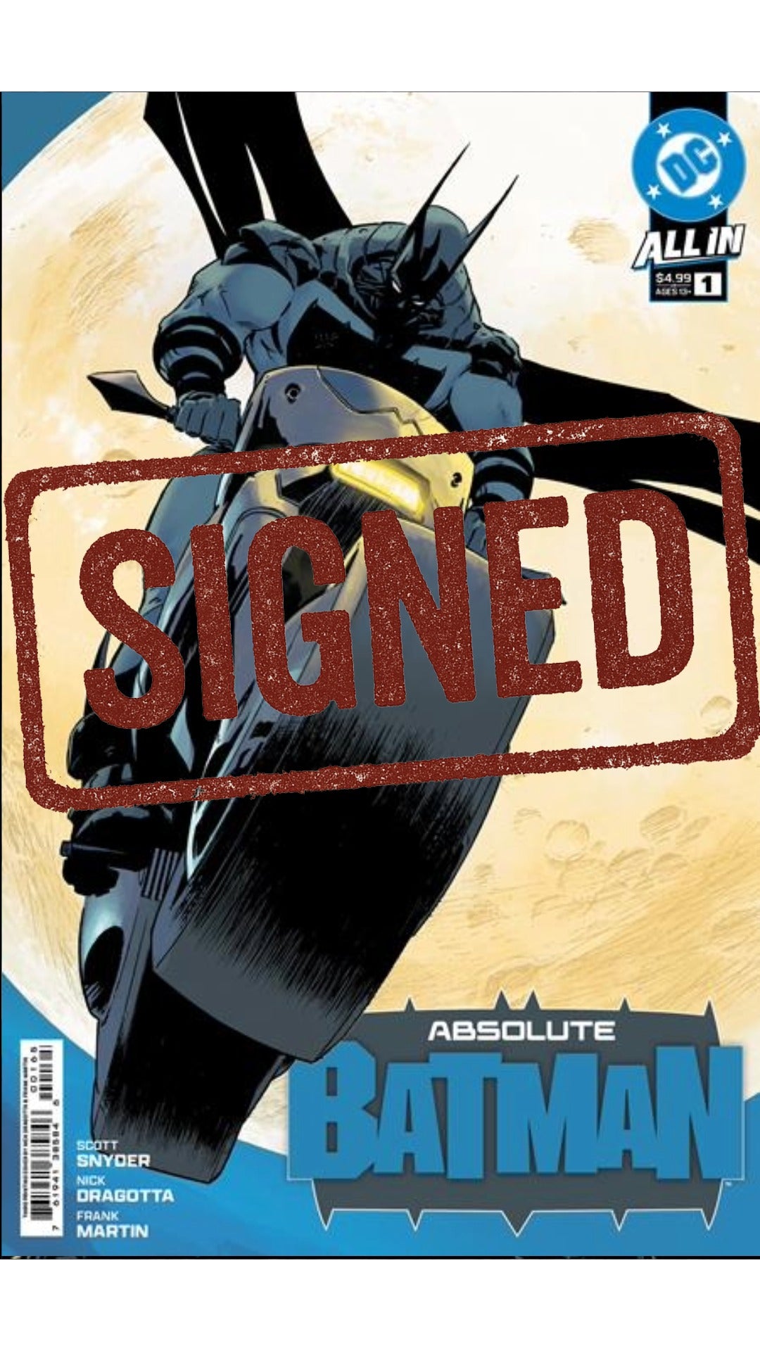 Absolute Batman #1 3rd print A * Signed by Scott Snyder