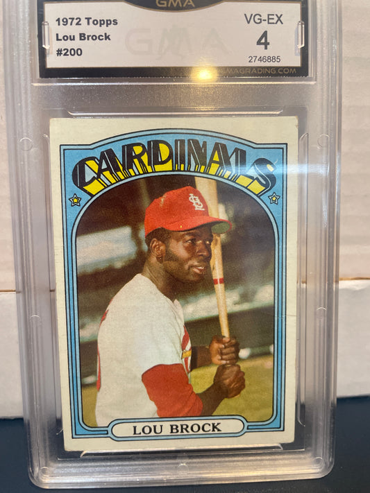 1972 Topps Lou Brock #200 GMA 4