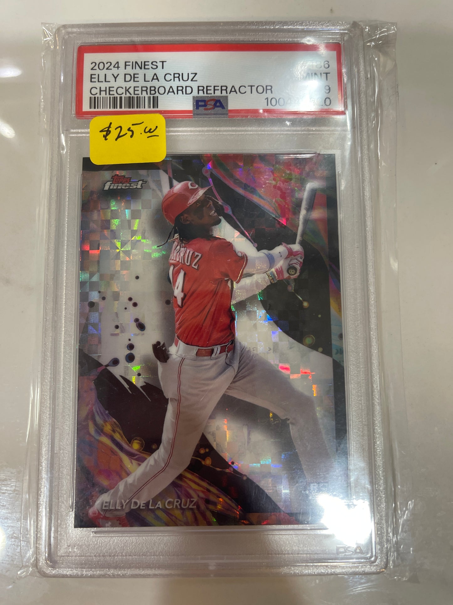 2024 Finest Checkerboard Refractor Elly De La Cruz PSA 9