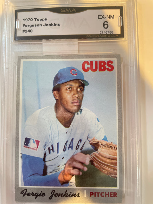 1970 Topps Ferguson Jenkins #240 GMA 6