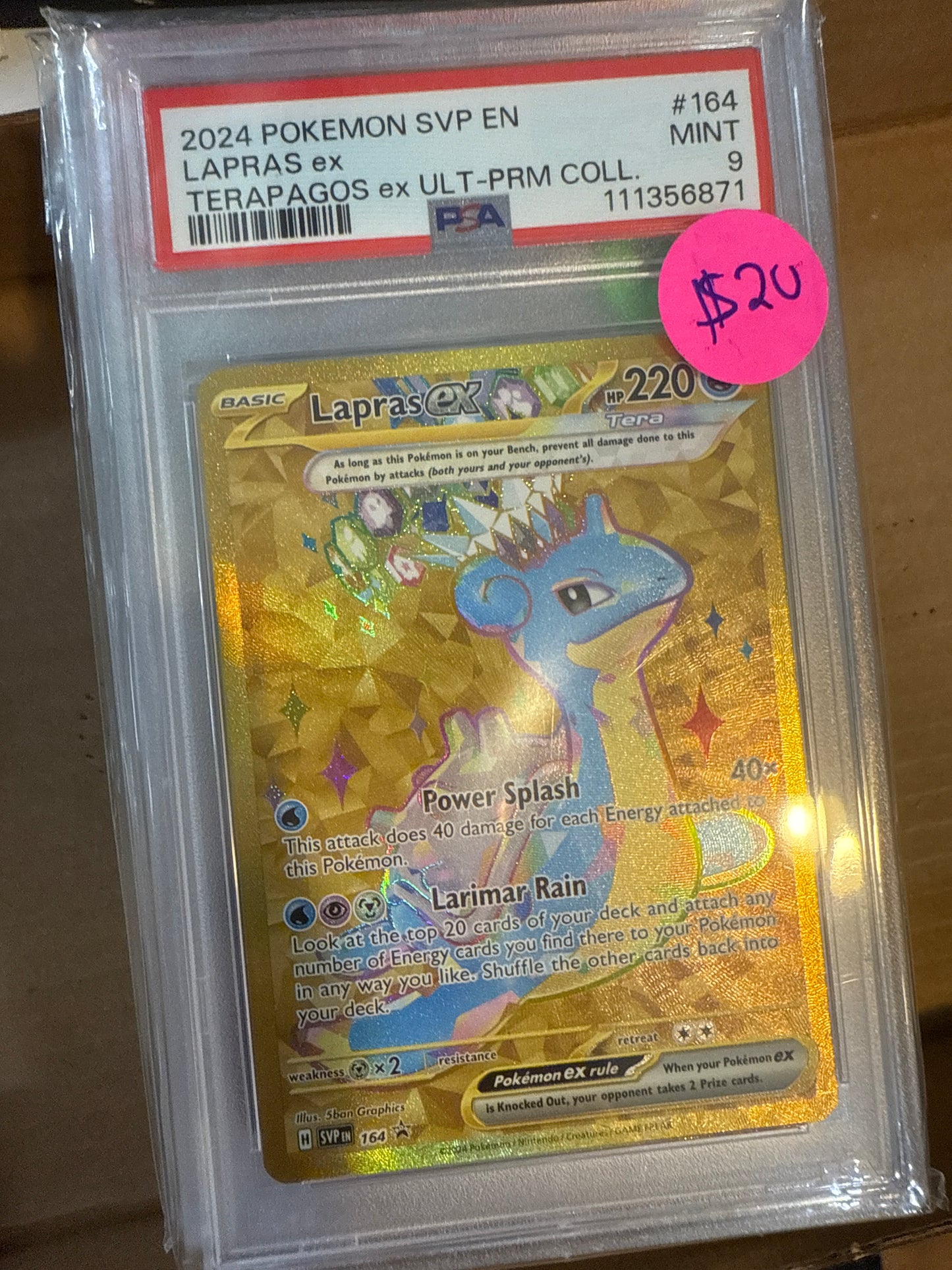 2024 POKÉMON SVP EN LAPRAS ex TERAPAGOS ex ULT-PRM COLL. PSA 9