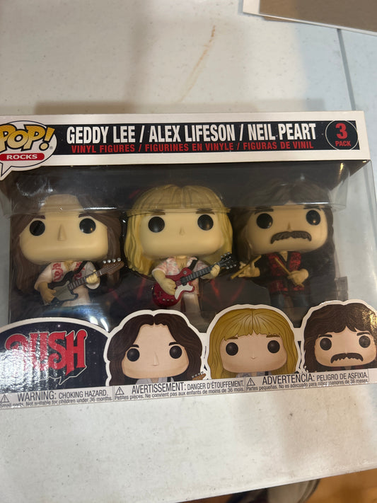 Geddy Lee/ Alex Lifeson/ Neil Peart funko pop