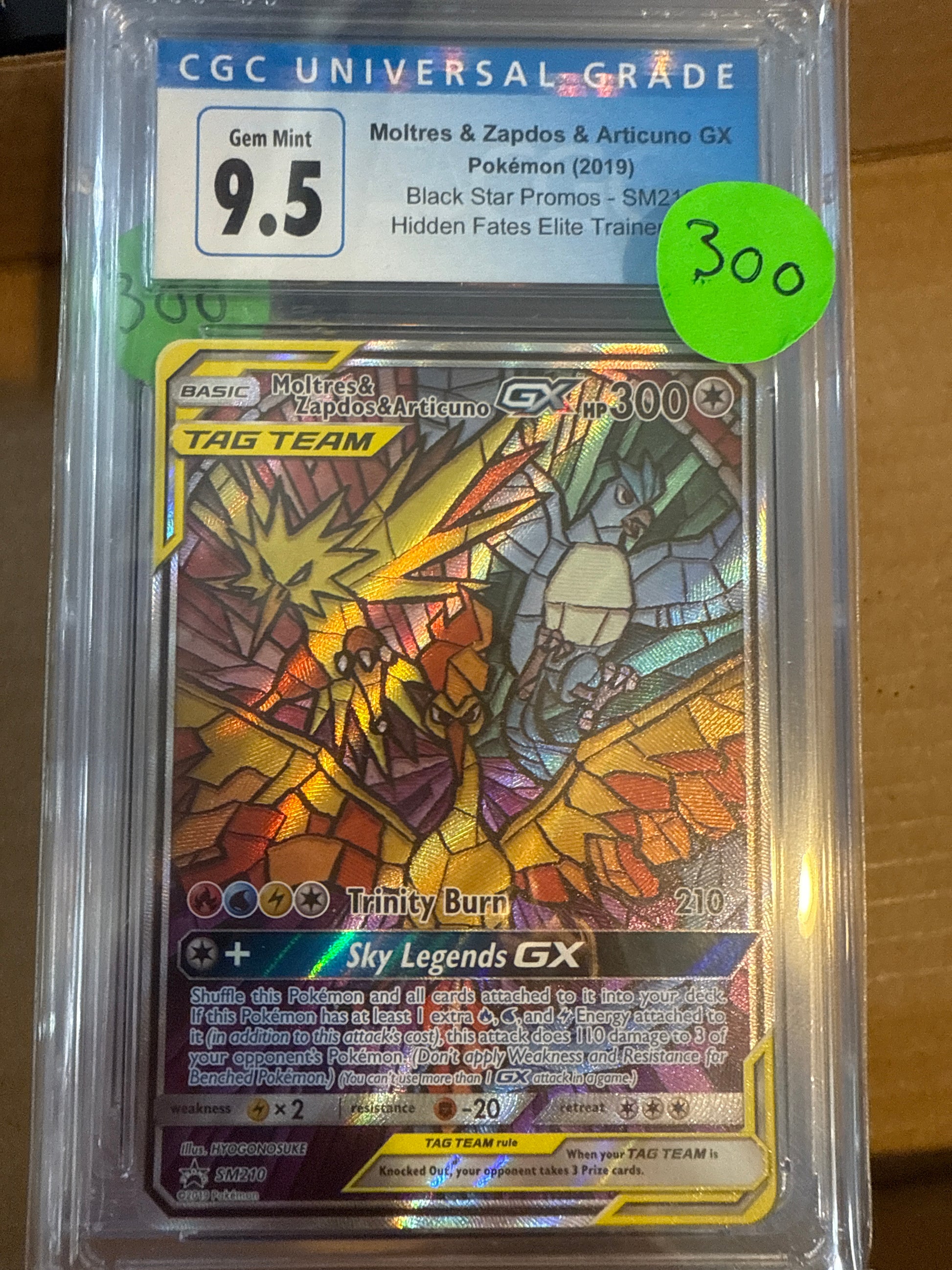 articuno zapdos moltres pokemon card Moltres & Zapdos & Articuno GX 2019 CGC 9.5 – Captain Jax