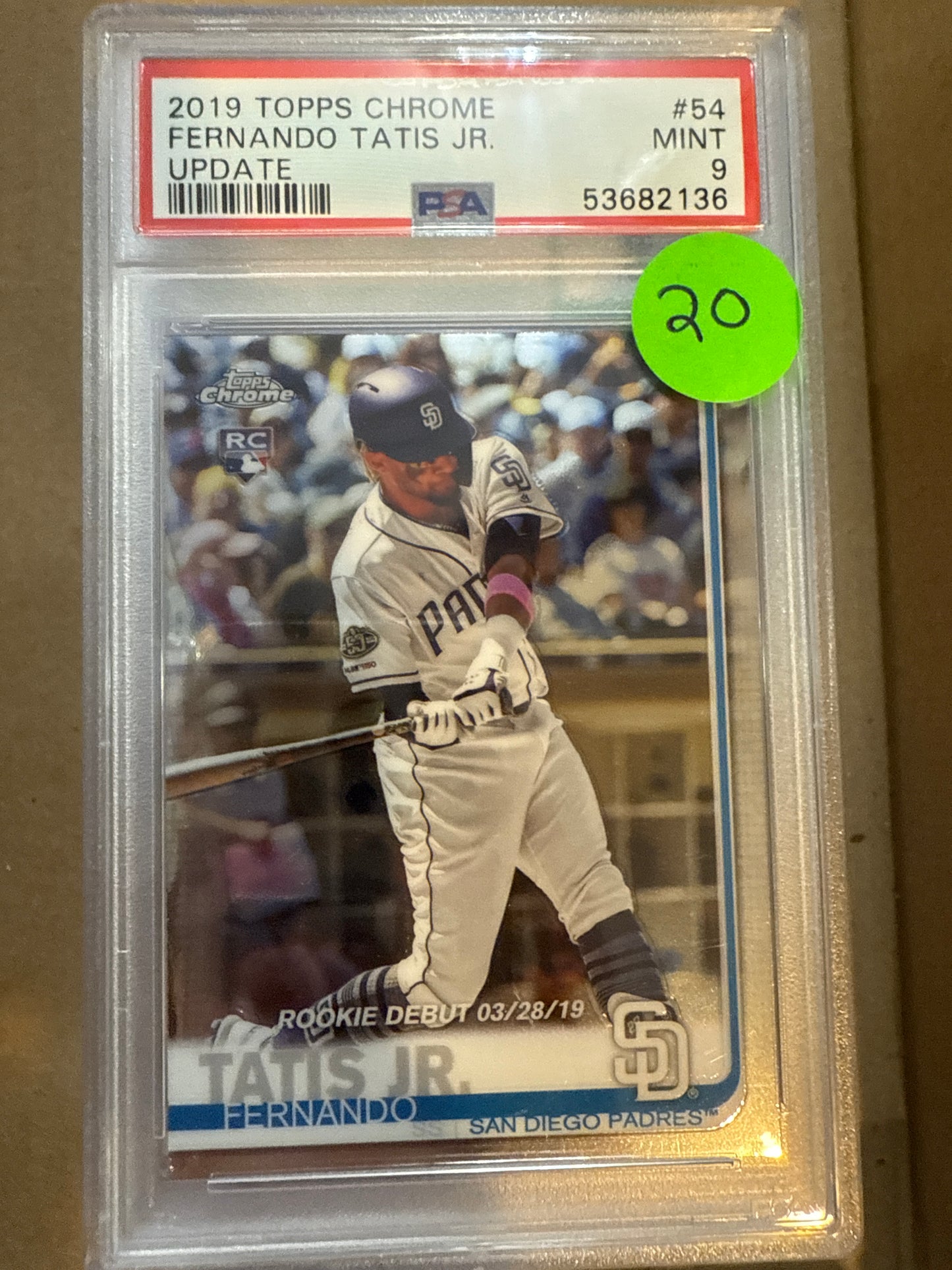 2019 Topps Chrome Fernando Tatis Jr. Update PSA 9