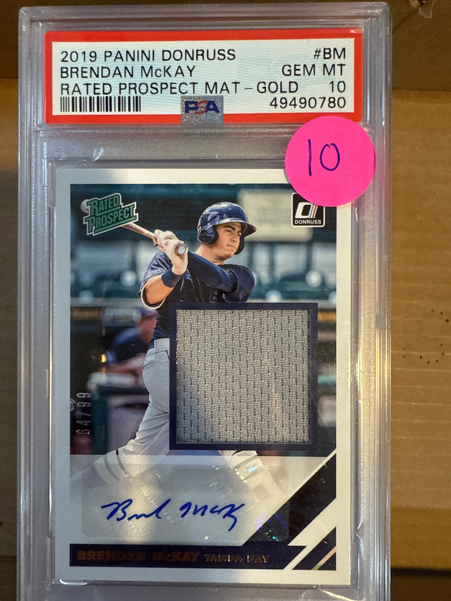 2019 Panini Donruss Brendan McKay PSA 10
