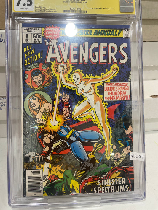 Avengers Annual #8 CGC 7.5 SS Roy Thomas