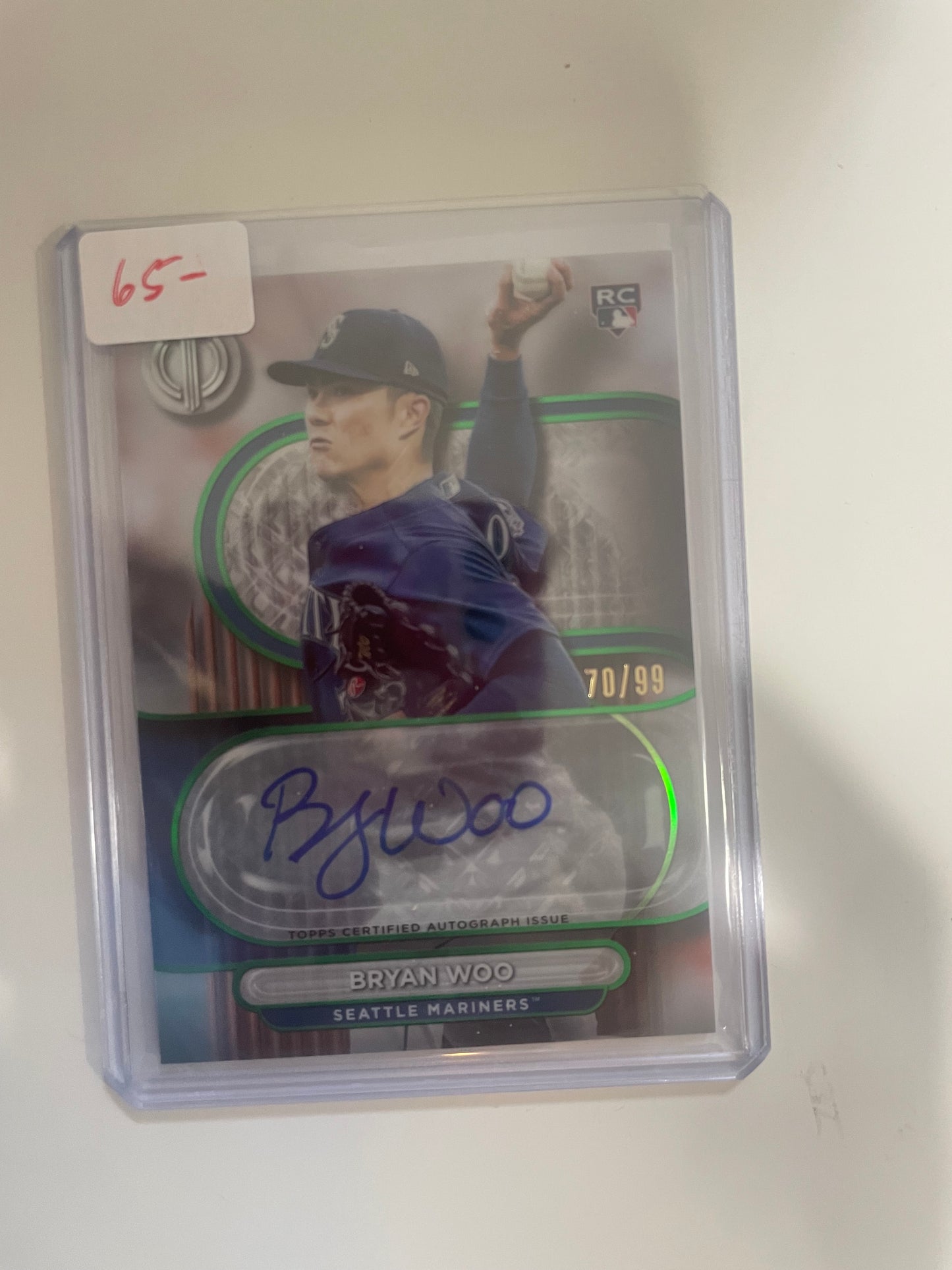 2024 Topps Tribute Auto Bryan Woo /99