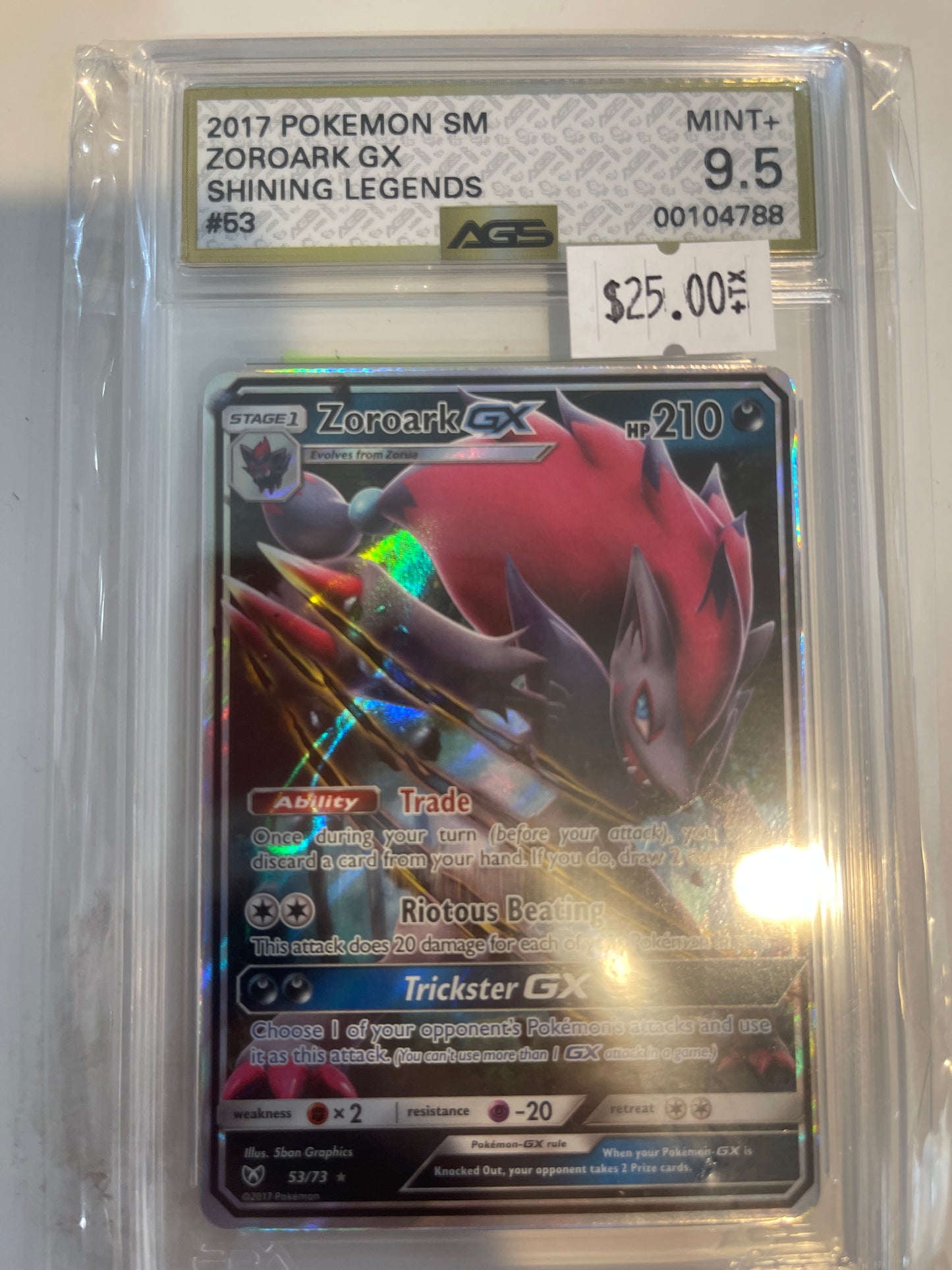 Zoroark GX Pokemon SM 2017 AGS 9.5 MINT+