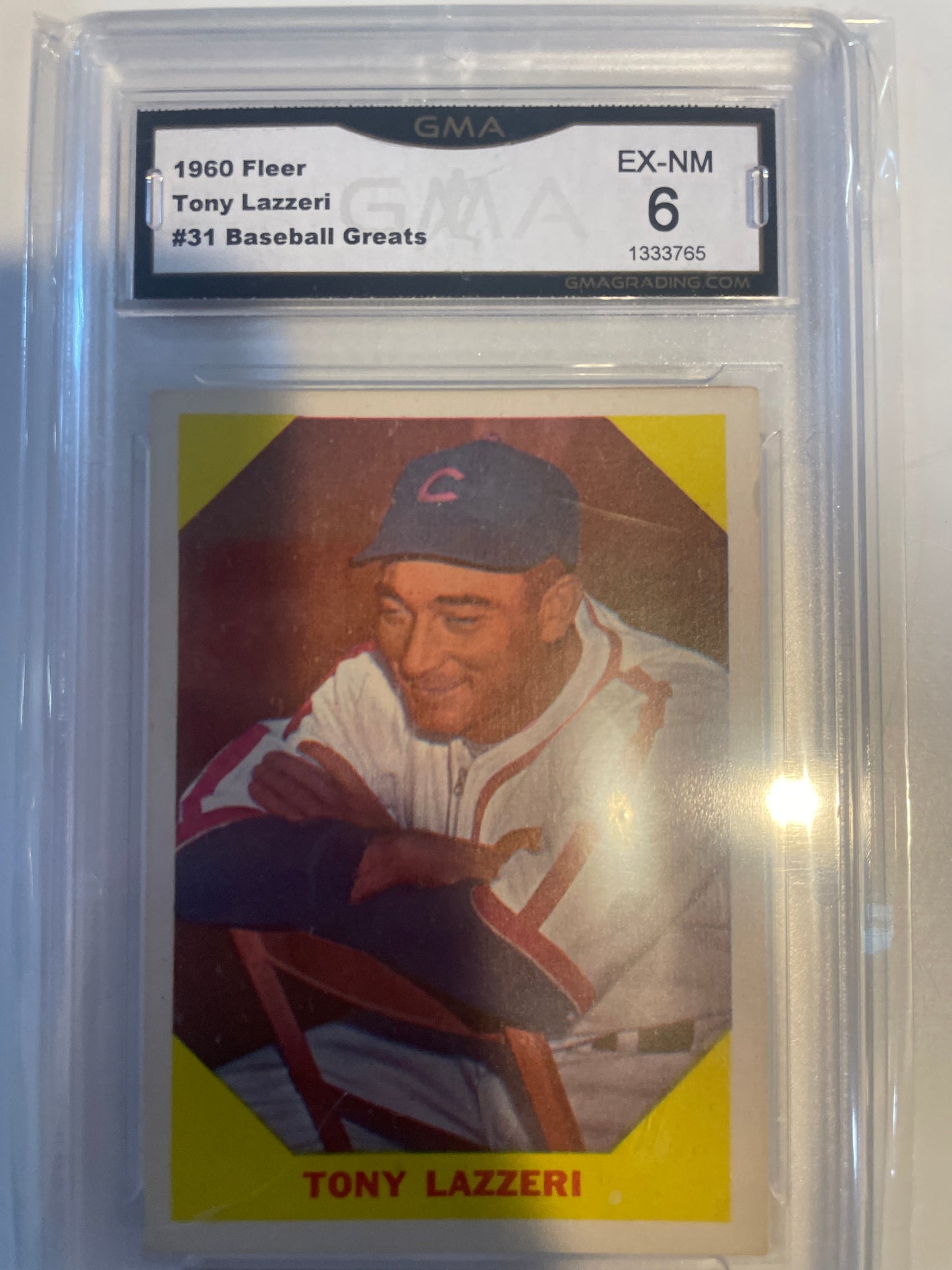 1960 Fleer Tony Lazzeri #31 Baseball Greats GMA 6