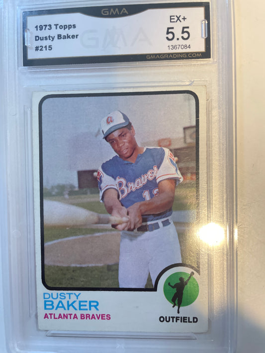 1973 Topps Dusty Baker #215 GMA 5.5