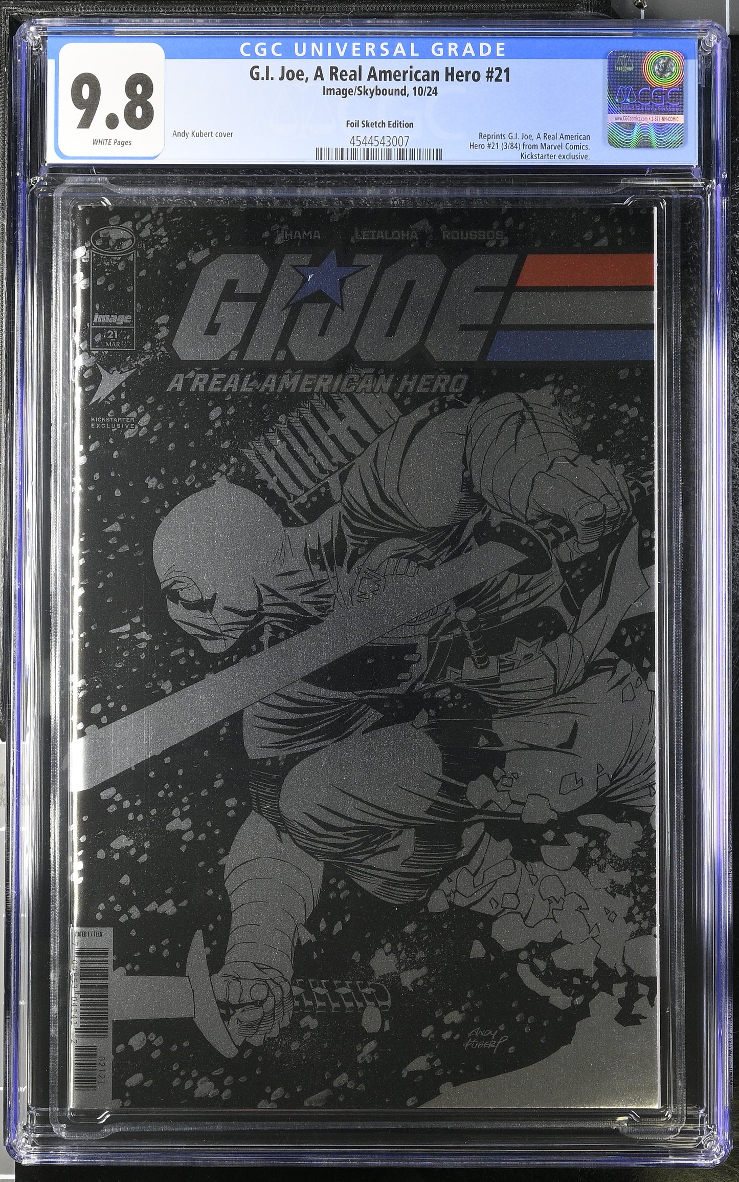 G.I. Joe, A Real American Hero #21 CGC 9.8 Kickstarter Sketch Foil