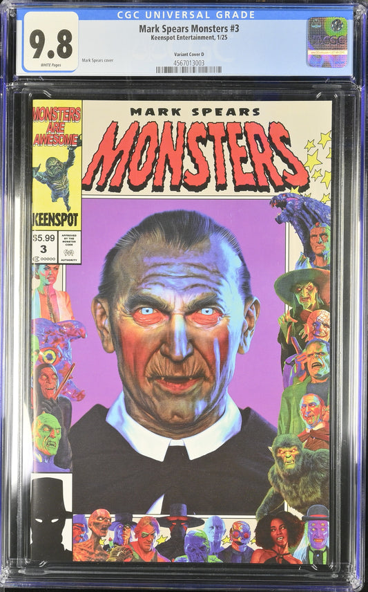 Mark Spears Monsters #3 CGC 9.8 Mark Spears Cover D