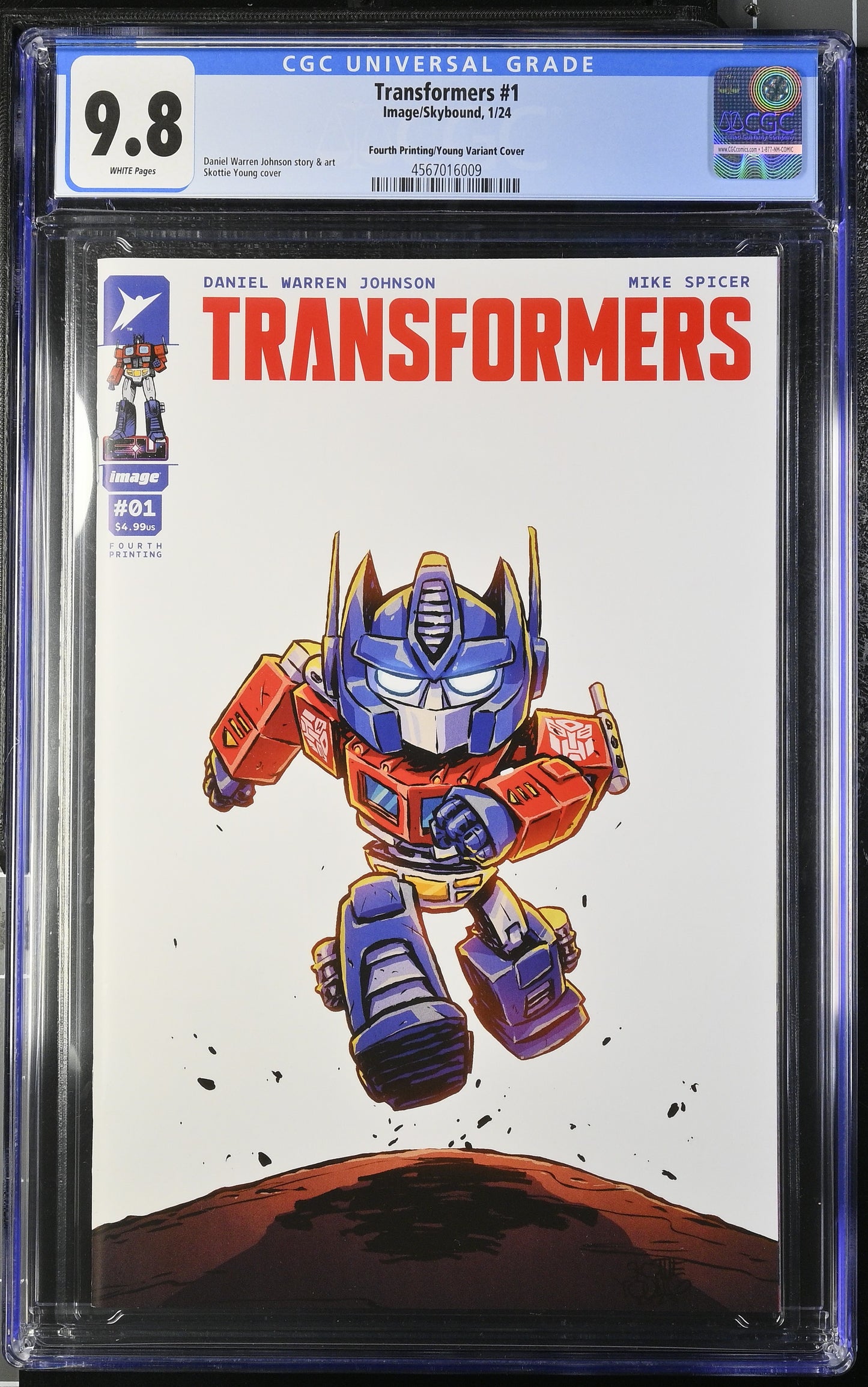 Transformers #1 CGC 9.8 4th Print Skottie Young