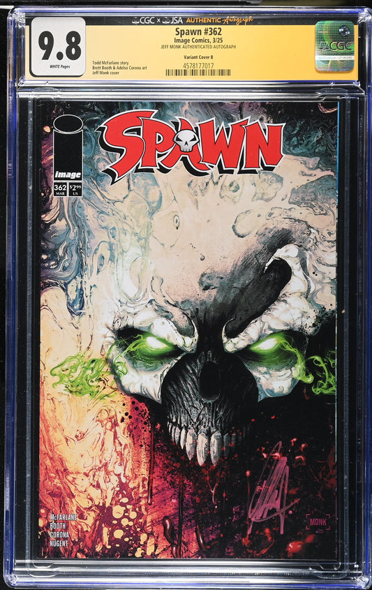 Spawn #362 CGC 9.8 Jeff Monk SIGNED