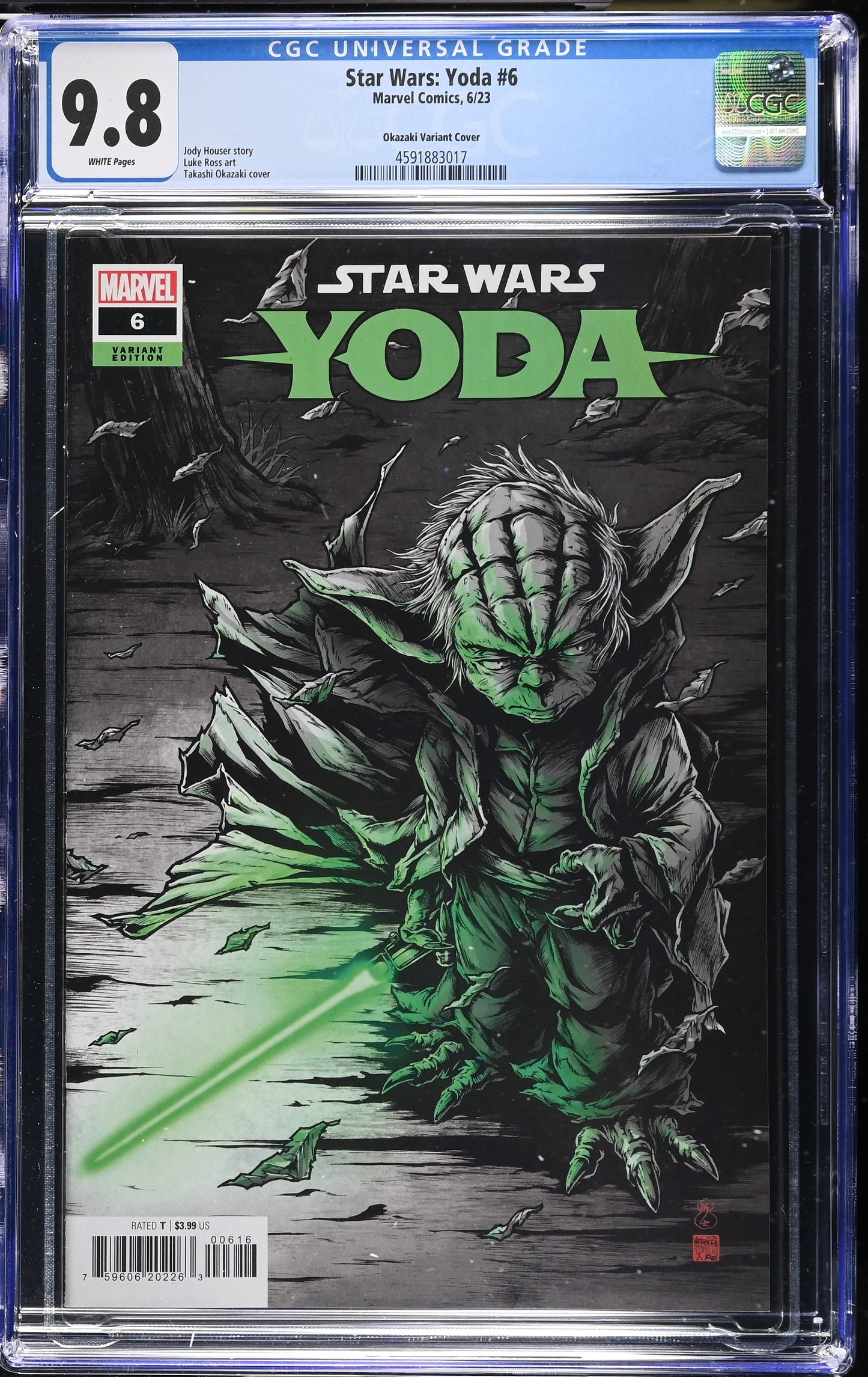 Star Wars: Yoda #6 CGC 9.8 1:25 Okazaki cover