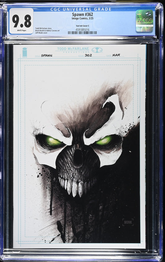 Spawn #362 CGC 9.8 Jeff Monk Sketch