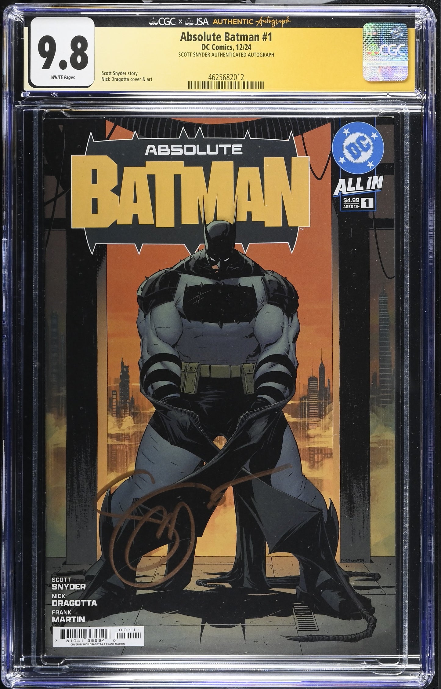 Absolute Batman #1 CGC 9.8 * Cover A 1st Print SIGNED