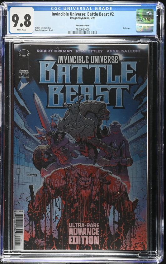 Invincible Universe: Battle Beast #2 CGC 9.9 * FOIL Advance Edition