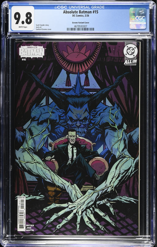 Absolute Batman #15 CGC 9.8 * 1:25 Greene