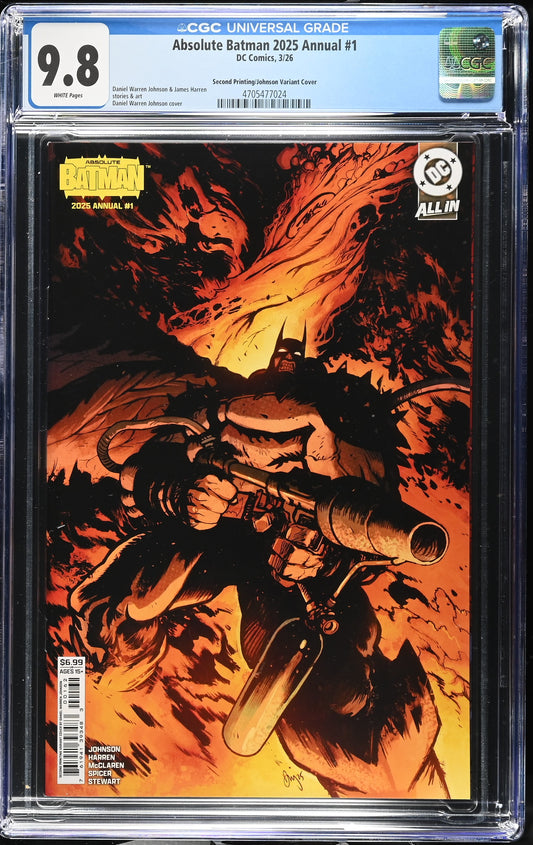 Absolute Batman 2025 Annual #1 CGC 9.8 2nd print DwJ
