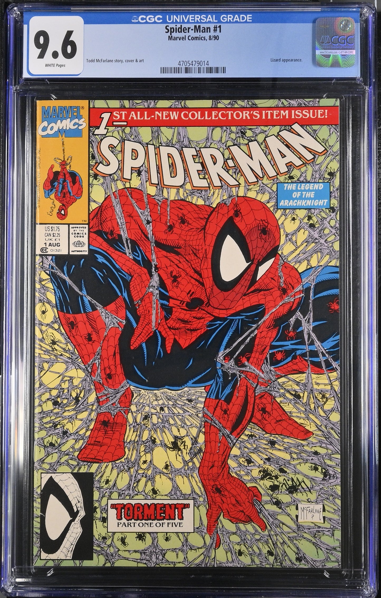 Spider-Man #1 CGC 9.6 1990 Green