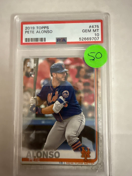 2019 Topps Pete Alonso PSA 10